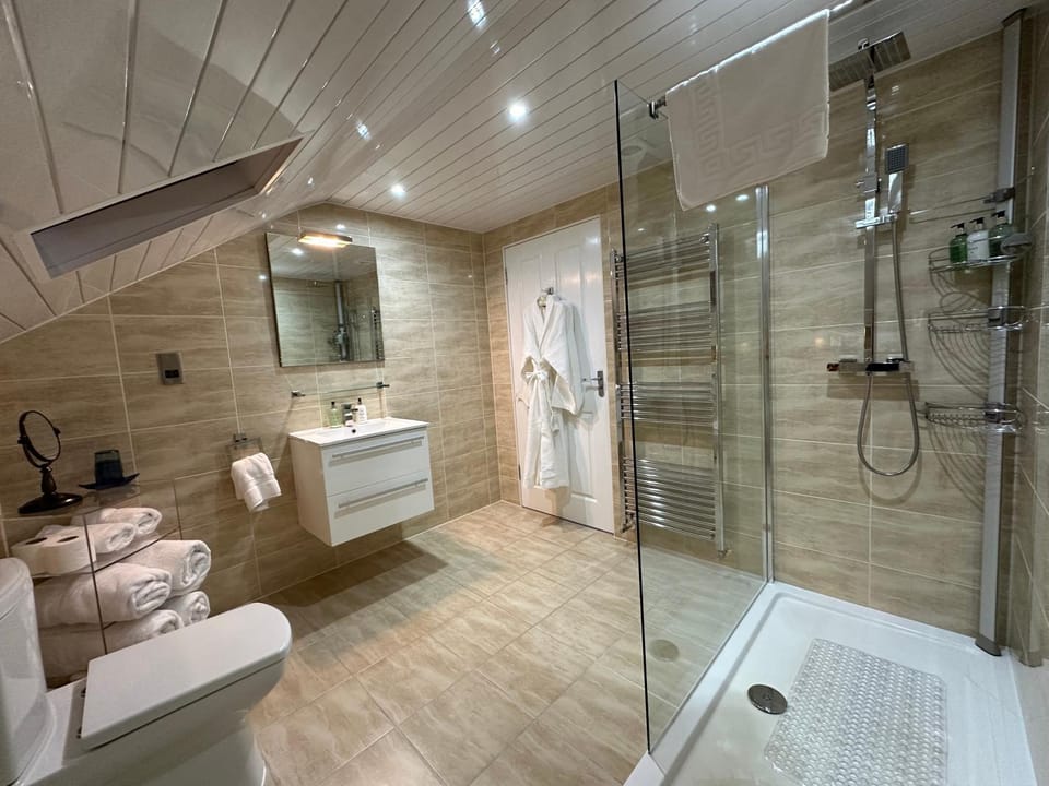 Shower, Toilet, Bathroom, towels