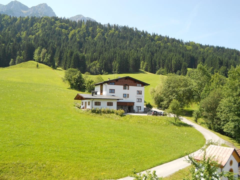 Property building, Spring, Day, Natural landscape, Mountain view