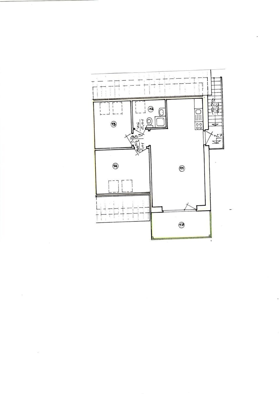 Photo of the whole room, Floor plan