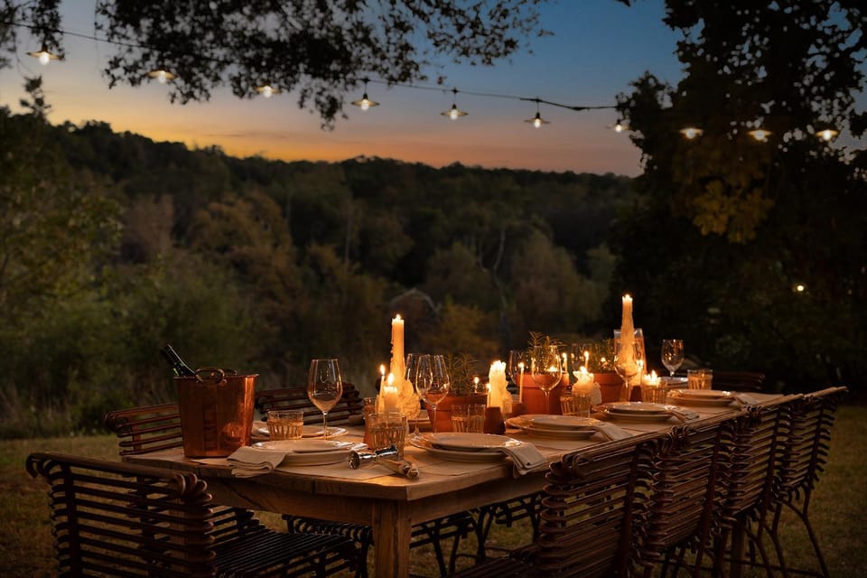 Night, Natural landscape, Dining area, Sunset