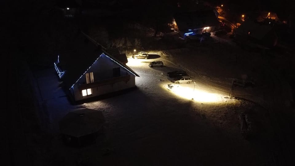 Night, Bird's eye view, Winter