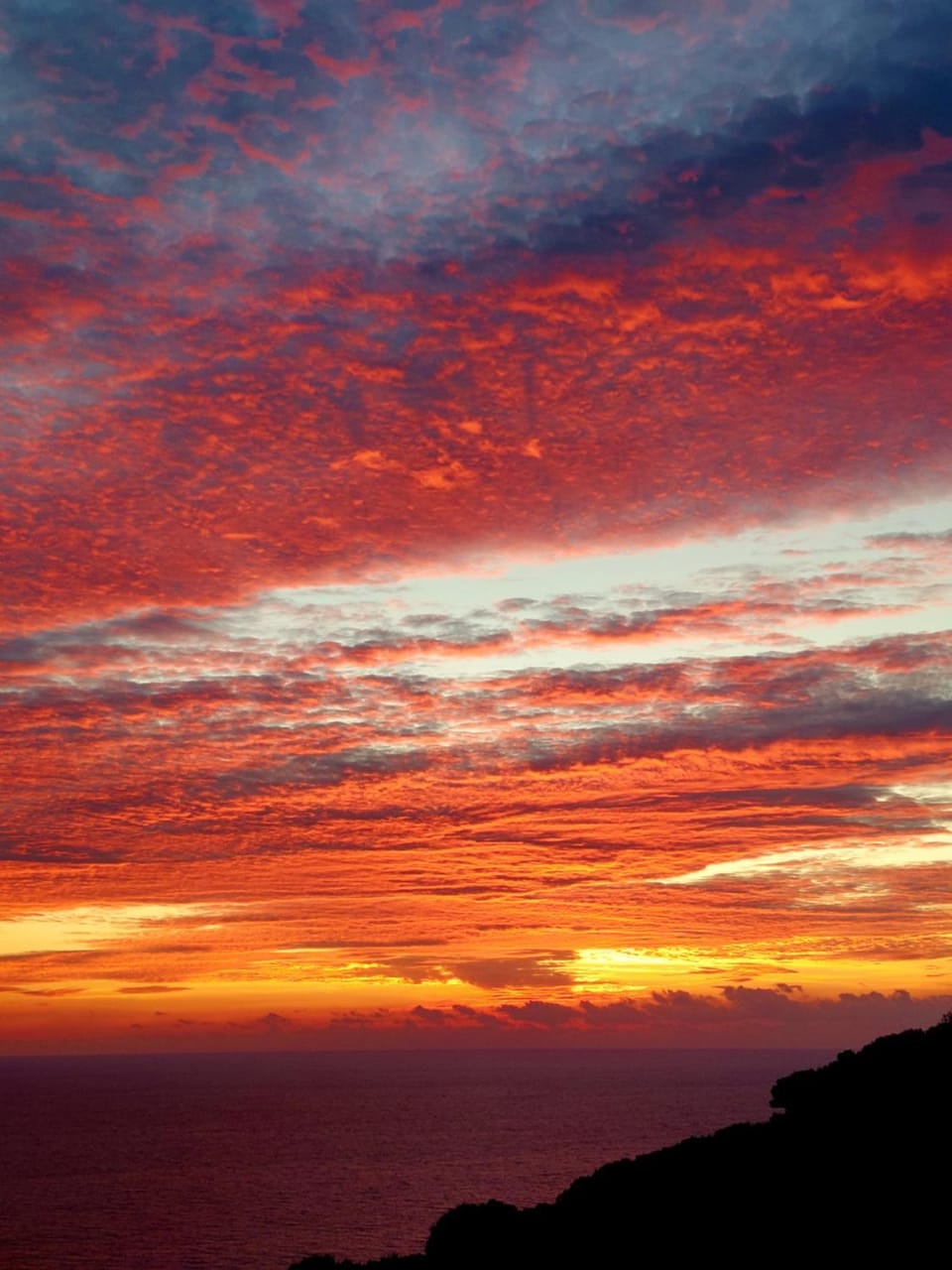 Summer, Sea view, Sunset