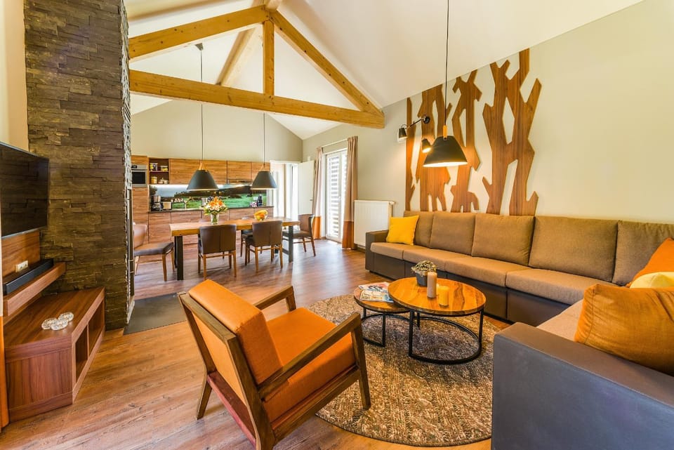 Living room, Seating area, Dining area