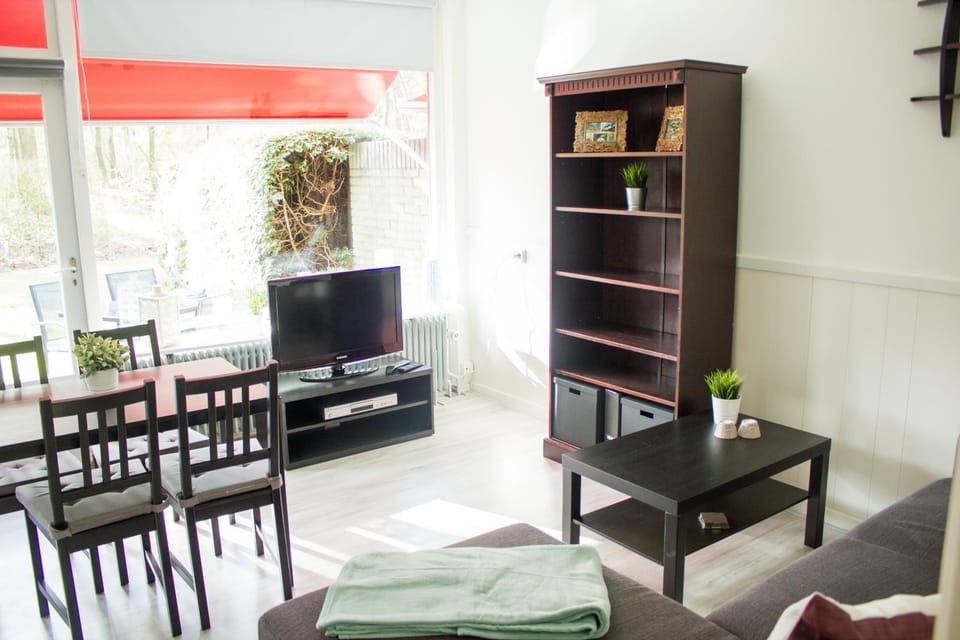 Spring, TV and multimedia, Living room, Seating area, On site, Garden view