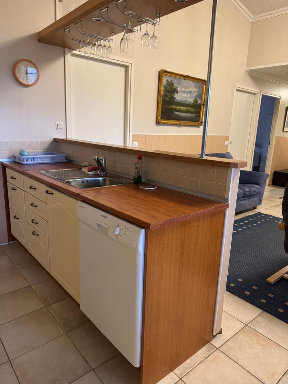 Kitchen or kitchenette, dishwasher