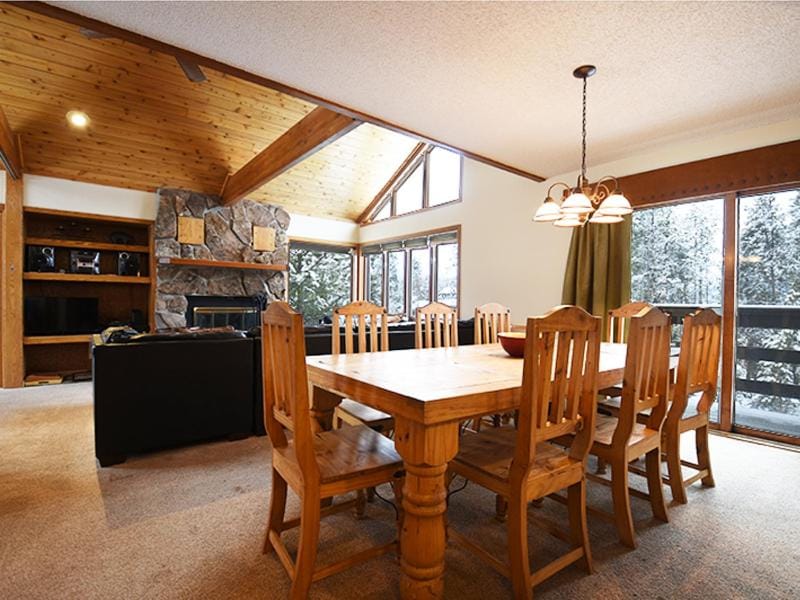 Natural landscape, Winter, View (from property/room), Seating area, Dining area, fireplace, furniture