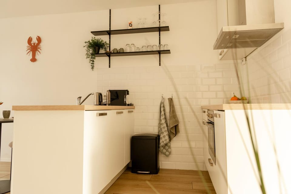 Kitchen or kitchenette, oven, stove