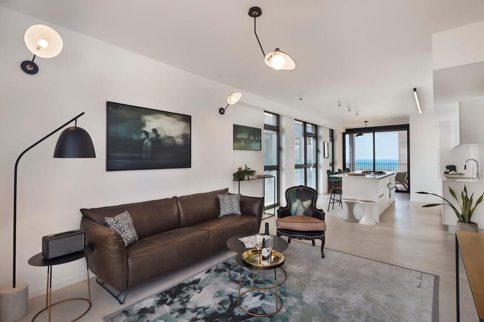 Living room, Seating area, Sea view