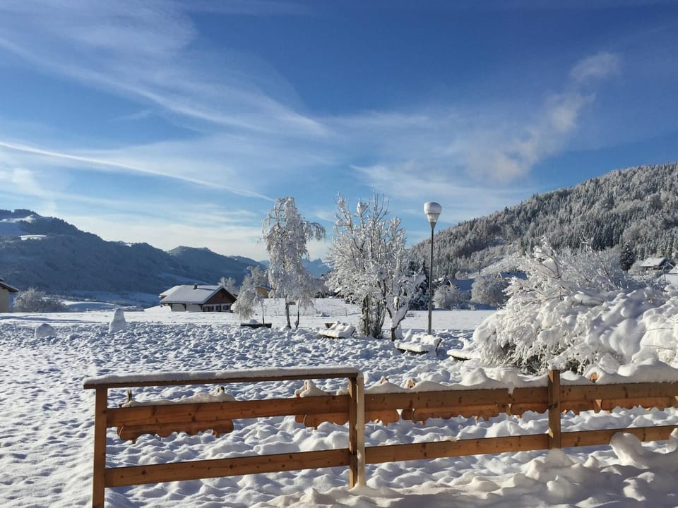 Natural landscape, Winter, Mountain view