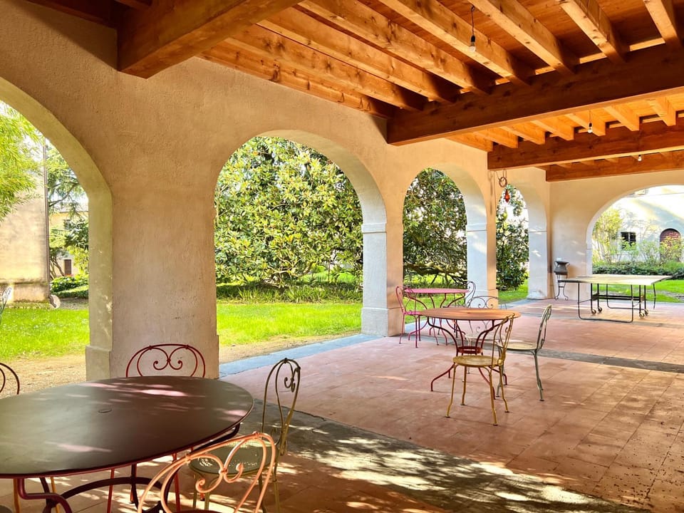 Spring, Garden, Dining area, Garden view