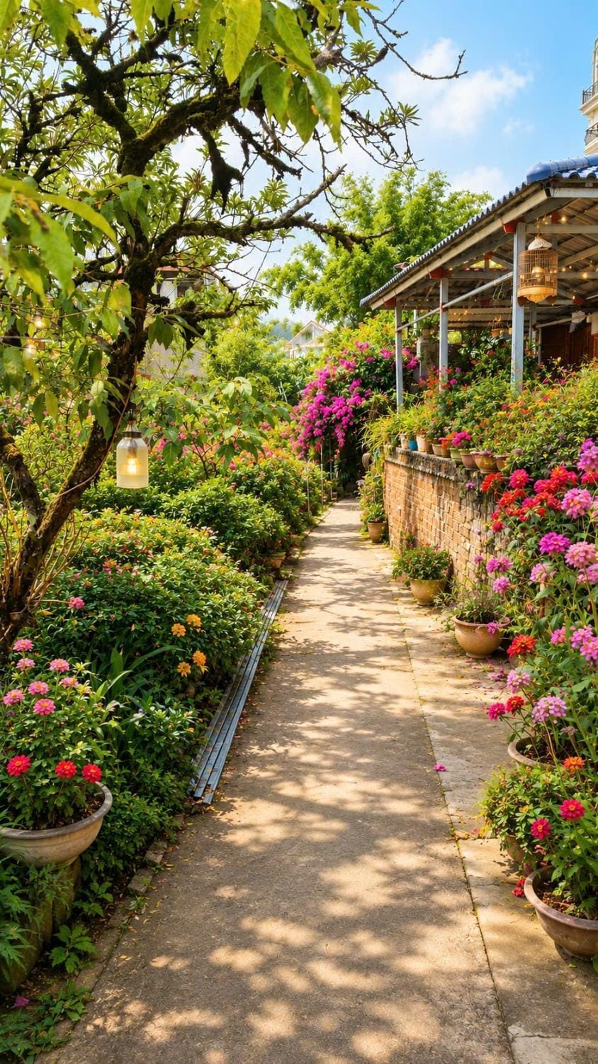 Spring, Day, Garden, Garden view