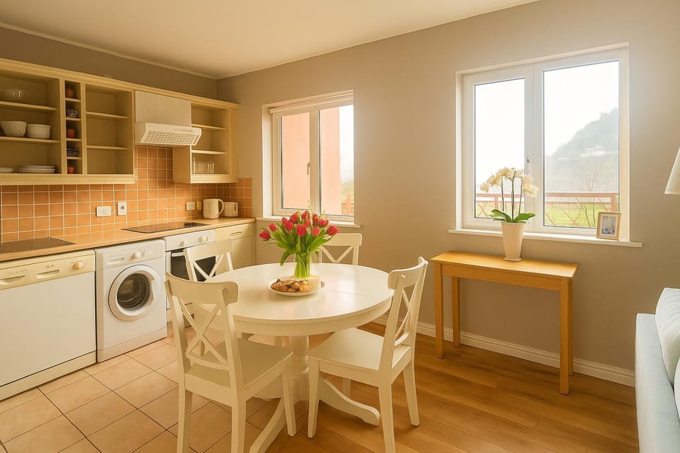 Dining area, dishwasher, washing machine, kitchen