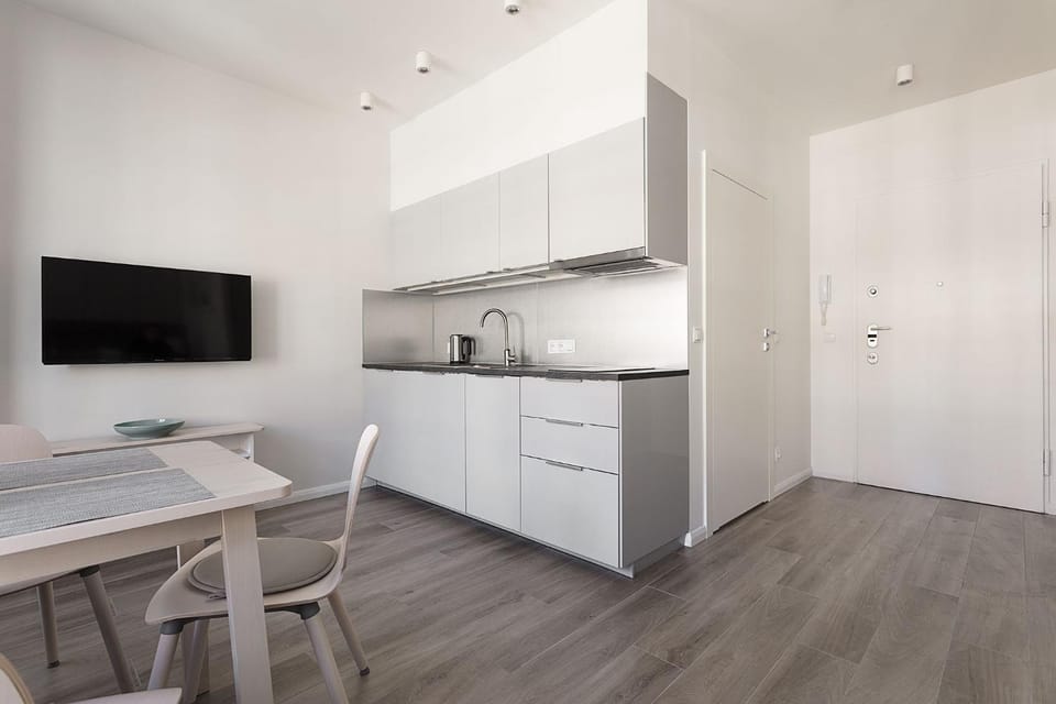 Kitchen or kitchenette, Living room, Dining area