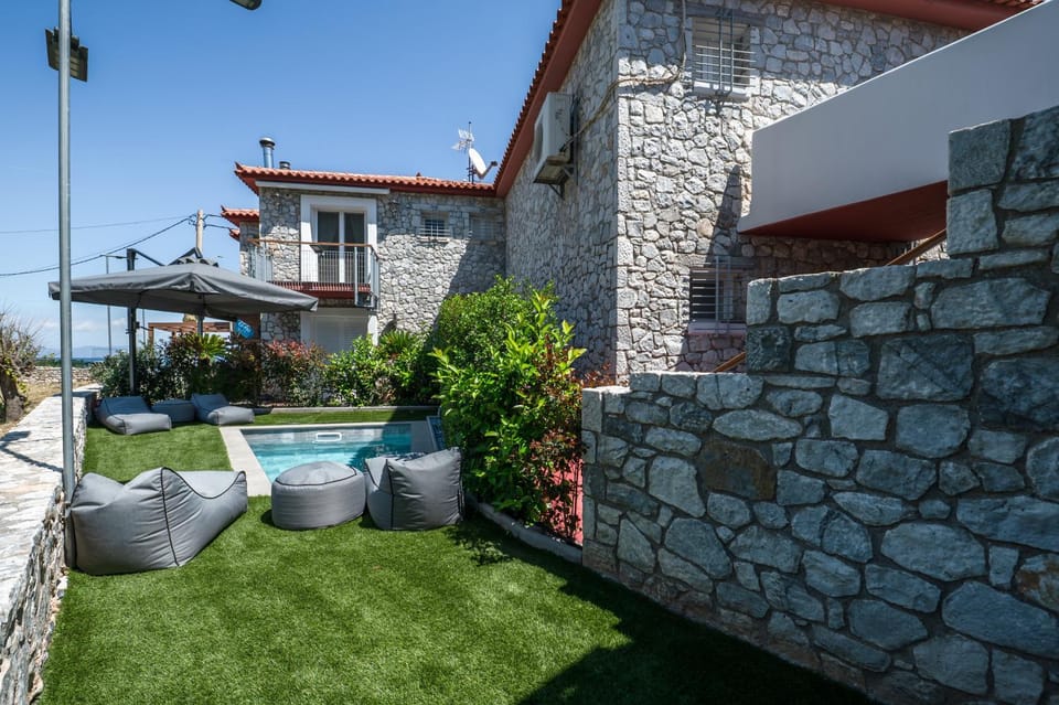 Property building, Patio, Day, Garden, Garden view, Pool view, Swimming pool