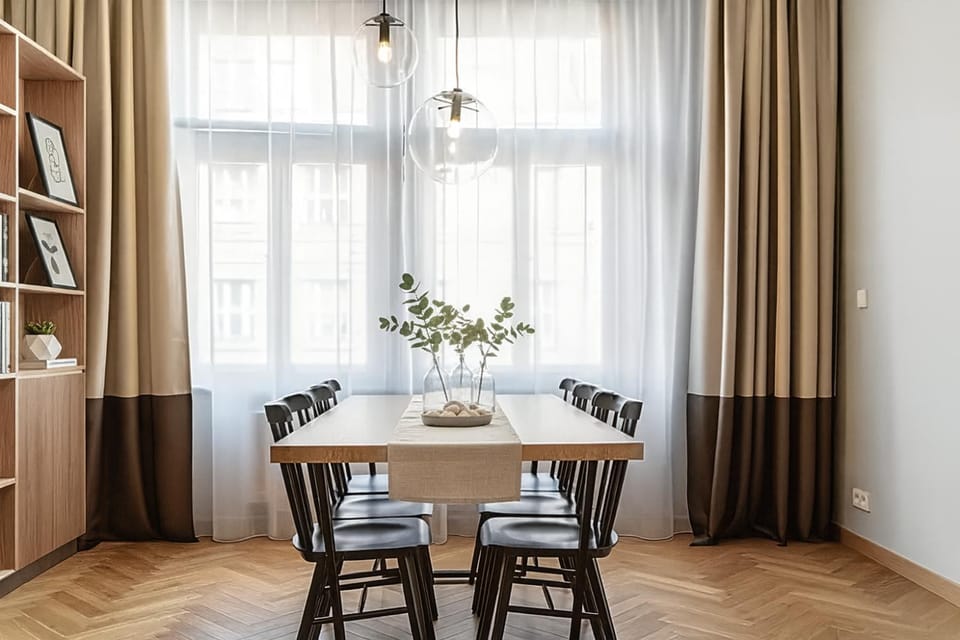 Elegant Attic Residence with Terrace Near Riegrovy Sady | Rieger Gardens Apartment in Prague