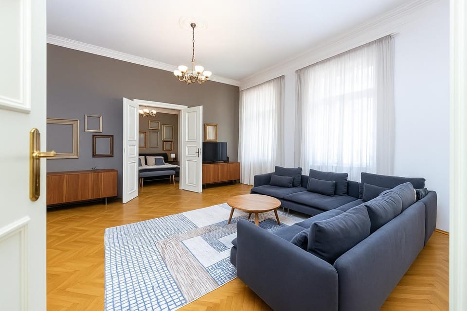 Elegant Attic Residence with Terrace Near Riegrovy Sady | Rieger Gardens Apartment in Prague