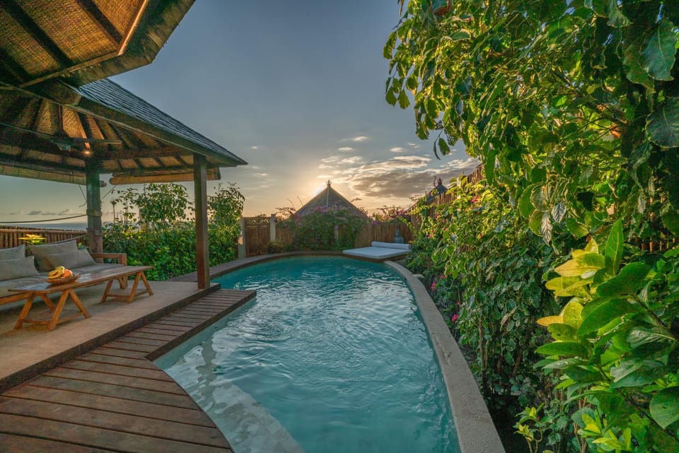 Swimming pool, Sunset
