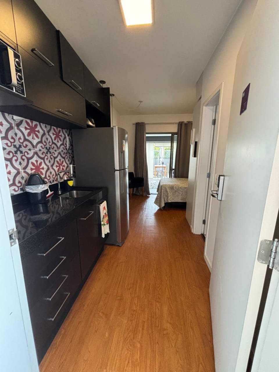 Bed, Kitchen or kitchenette, Photo of the whole room, Bedroom, stove