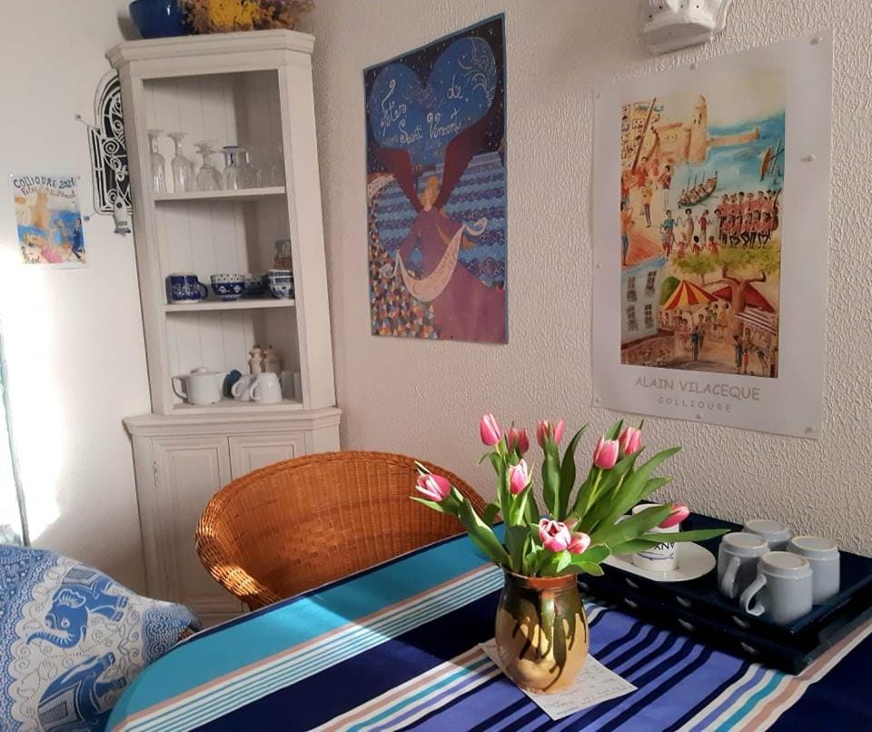 T3 de CHARME a 20 m de la plage centre village Apartment in Collioure