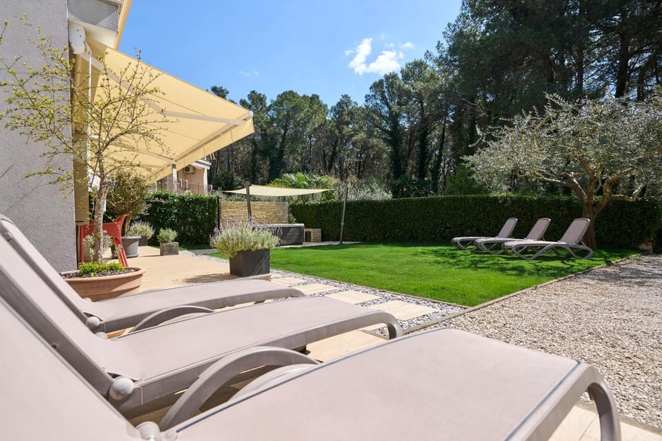 Patio, Spring, Day, Natural landscape, Garden, Garden view, sunbed