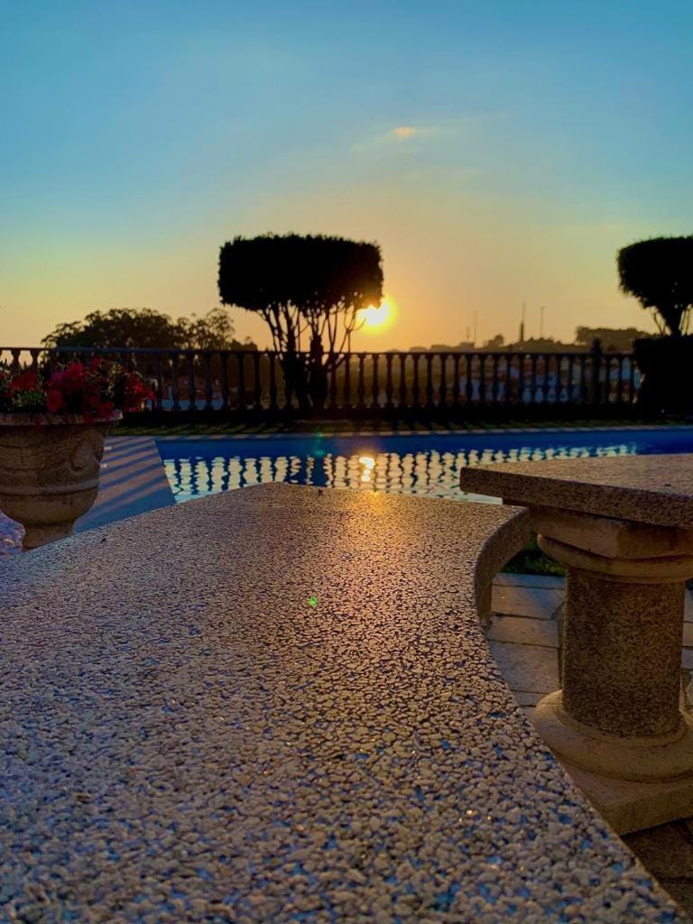 Pool view, Swimming pool, Swimming pool, Sunset