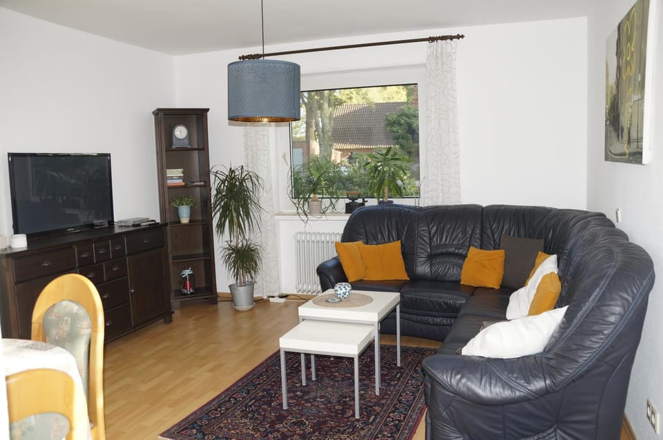 Living room, Seating area, Garden view