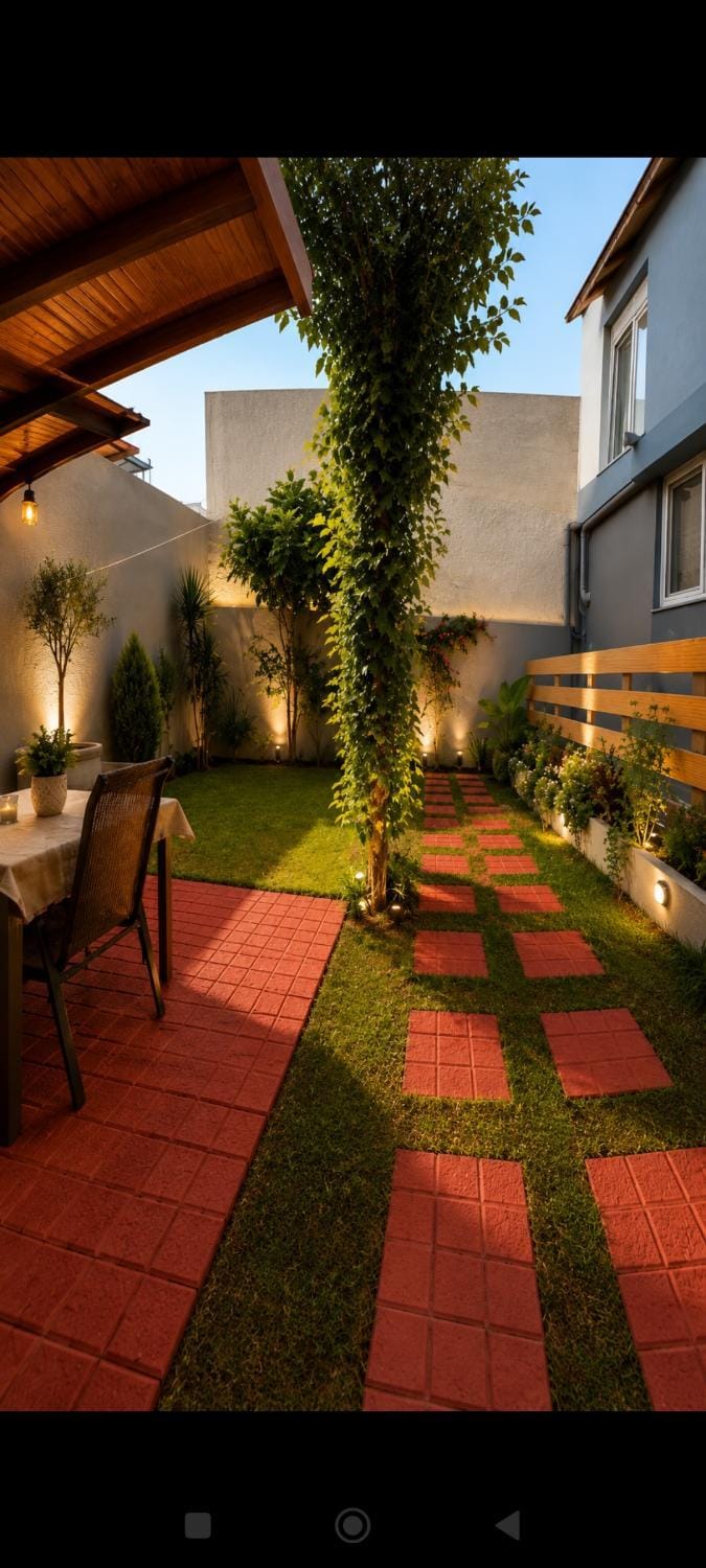 Property building, Patio, Garden, Garden view