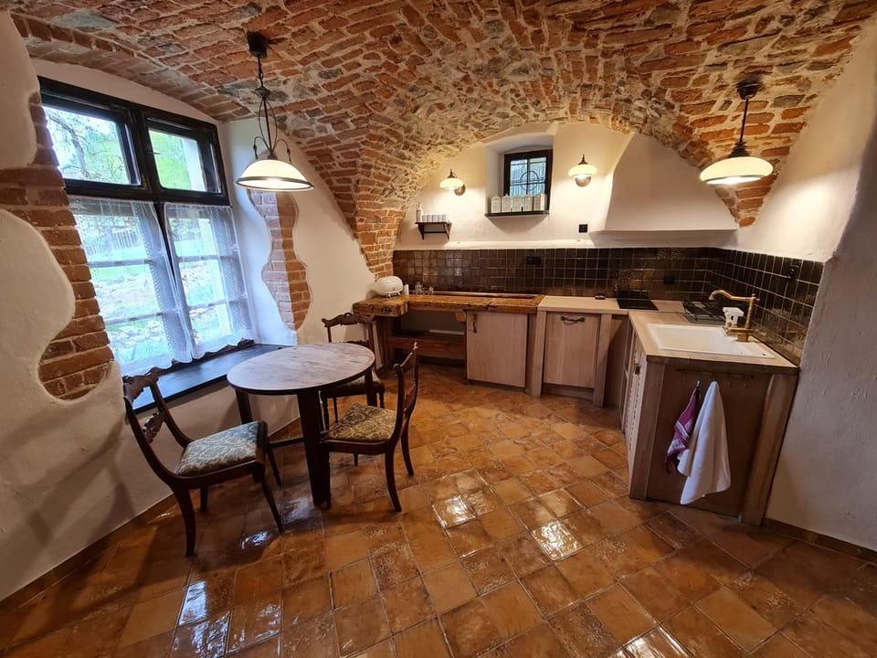 Coffee/tea facilities, Kitchen or kitchenette, Photo of the whole room, Dining area, Garden view, dishwasher, locker, pet friendly, stove, kitchen
