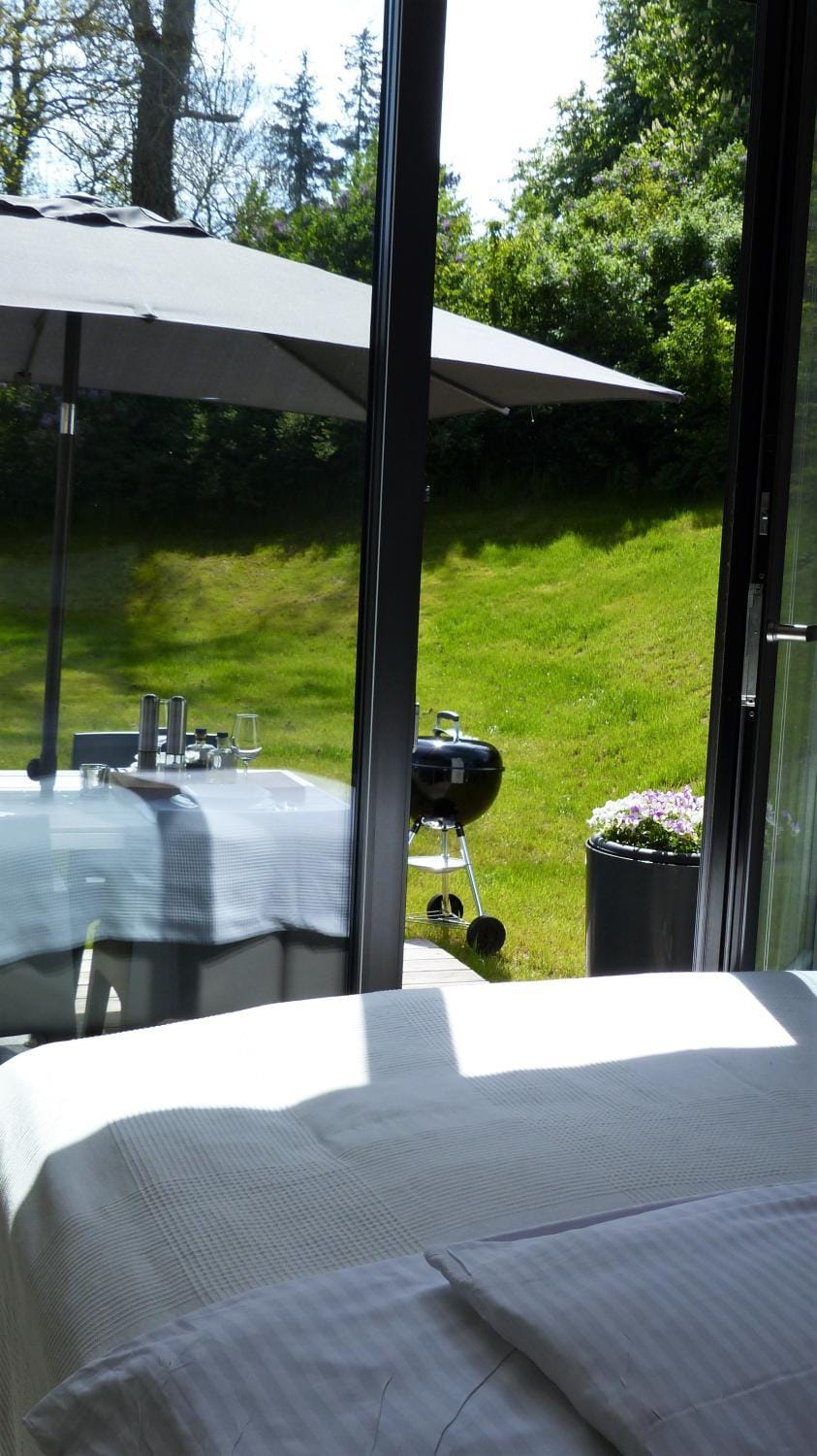 BBQ facilities, Balcony/Terrace, Seating area, Bedroom, Garden view
