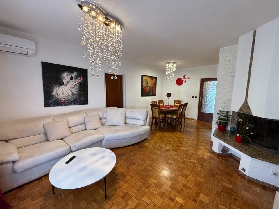 Living room, Seating area, Dining area, air conditioner