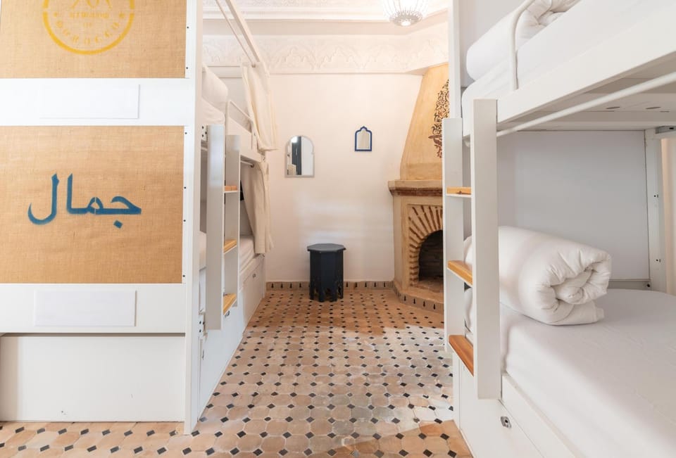 Bed, bunk bed, fireplace