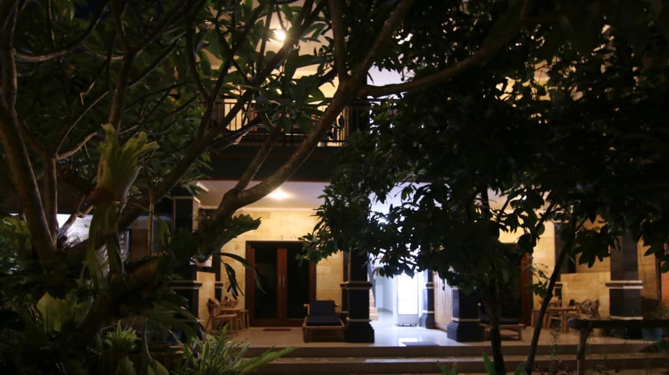 Property building, Facade/entrance, Night, Garden, Garden view