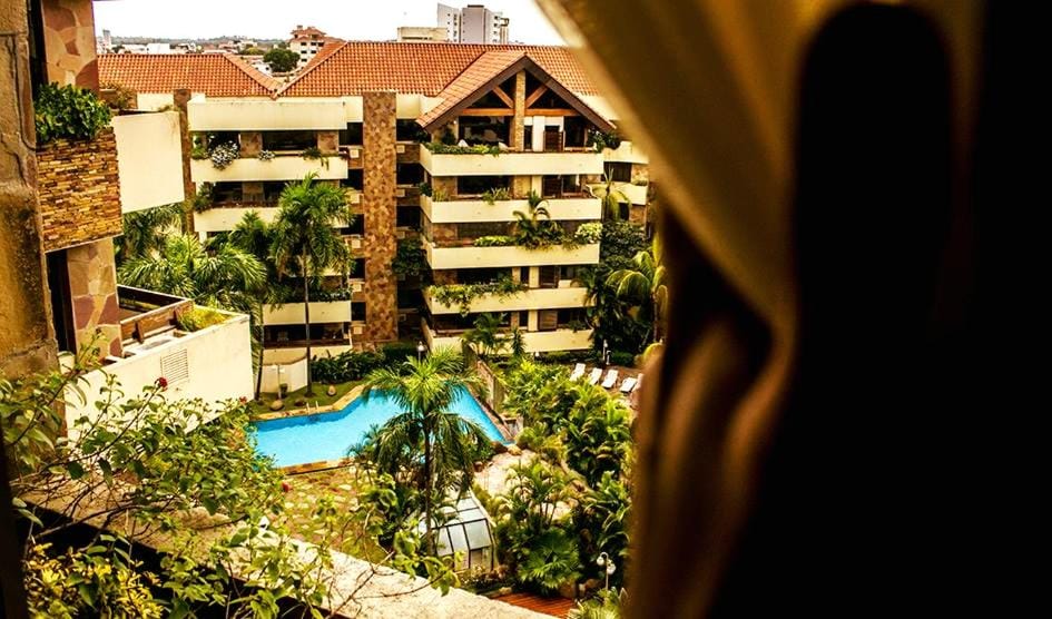 Property building, View (from property/room), Balcony/Terrace, Pool view, Swimming pool