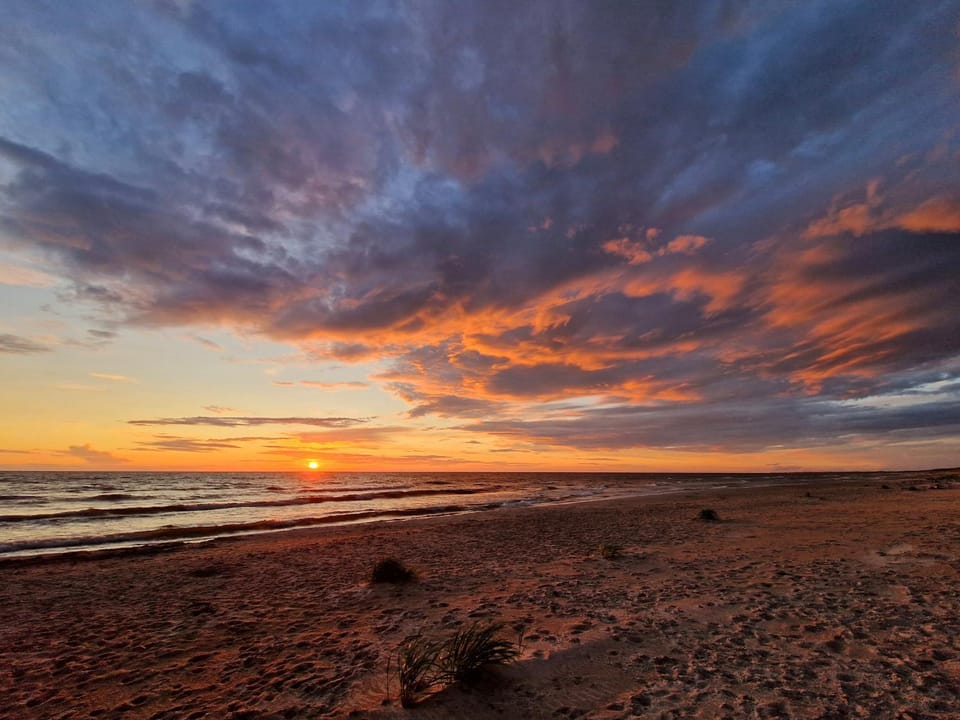 Beach, Sea view, Sunrise