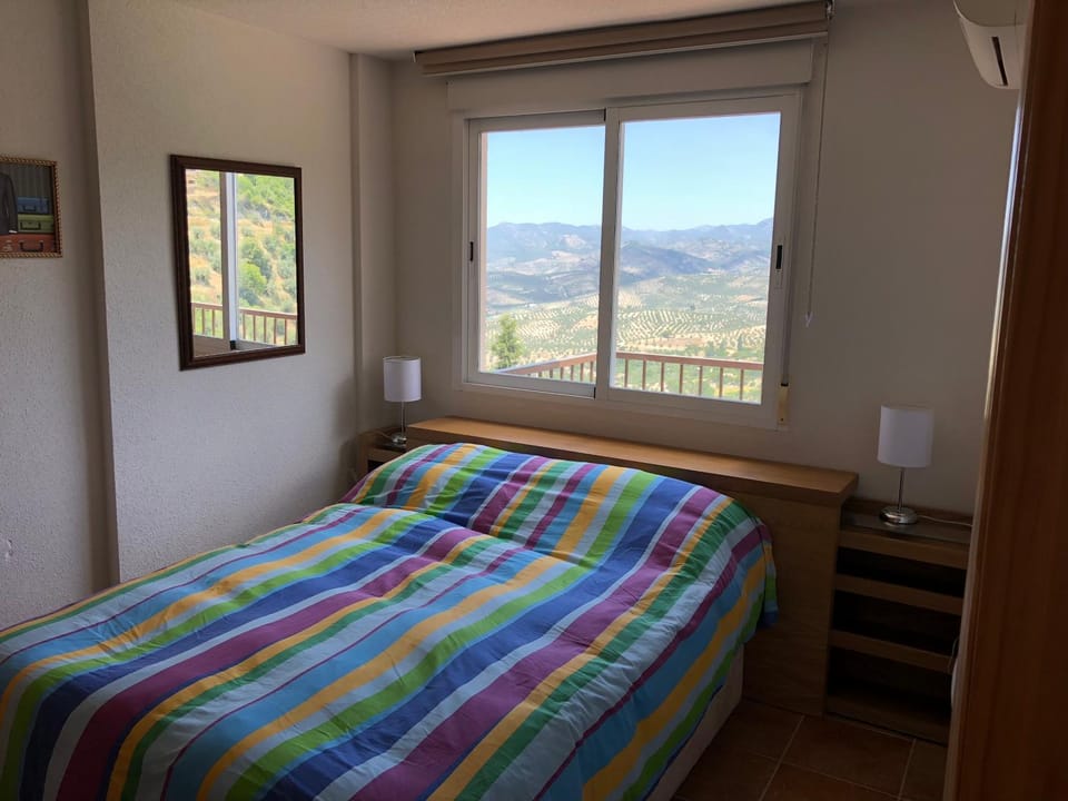 Bed, Photo of the whole room, Bedroom, Mountain view, air conditioner