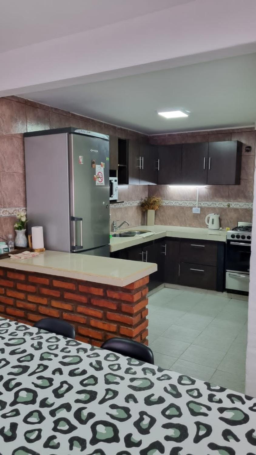 Kitchen or kitchenette, oven