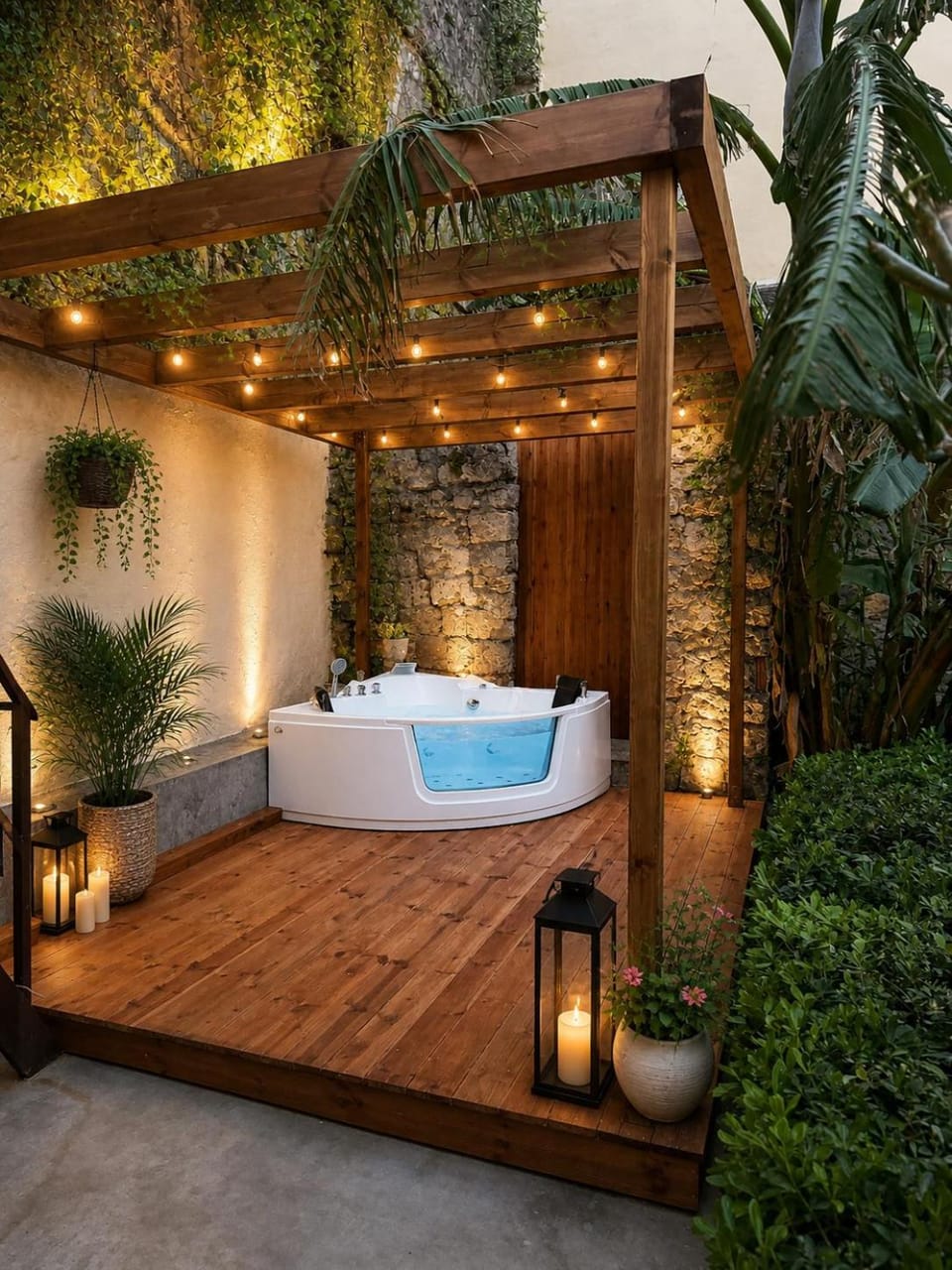 Garden, Hot Tub, Garden view