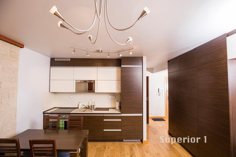 Kitchen or kitchenette, Living room, Dining area