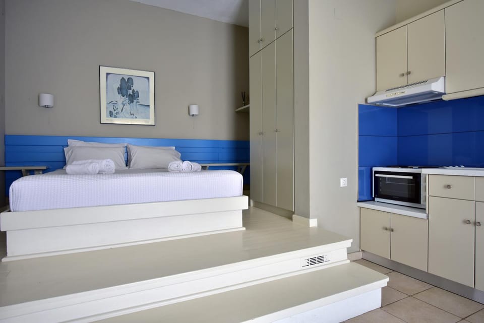 Bed, Kitchen or kitchenette, Photo of the whole room, Bedroom, oven, stove