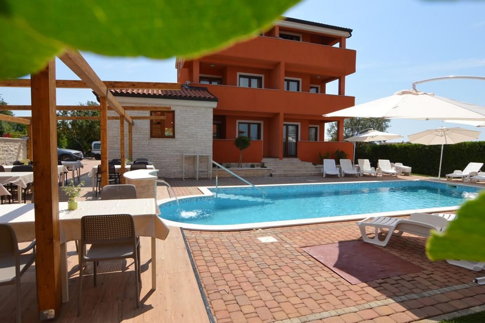 Pool view, Swimming pool, sunbed