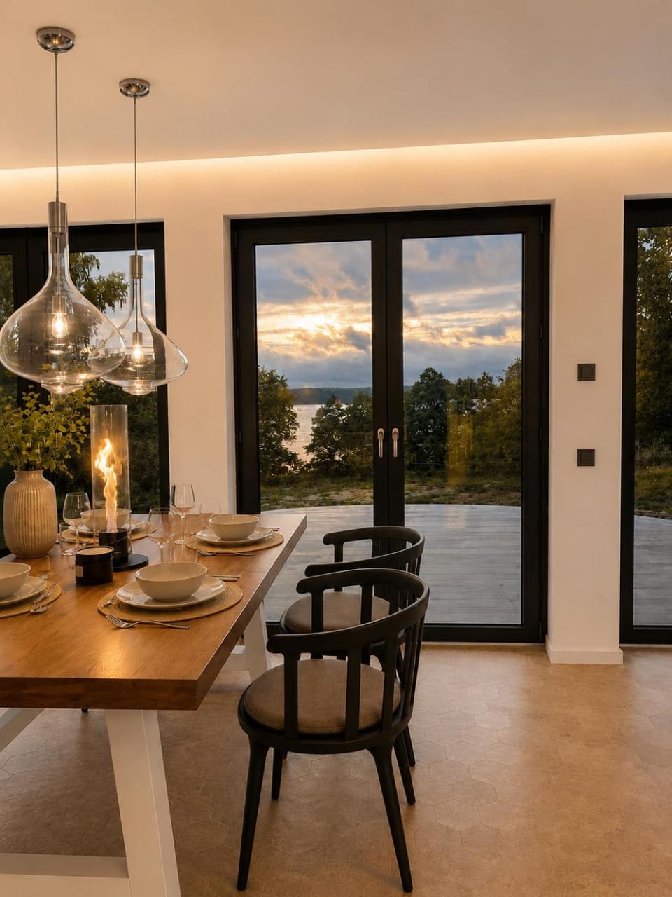 Living room, kitchen