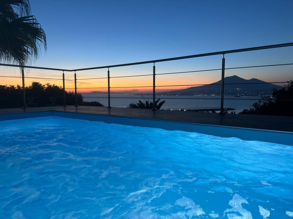 Swimming pool, Sunset