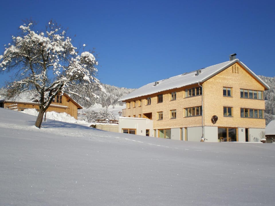 Property building, Winter, On site