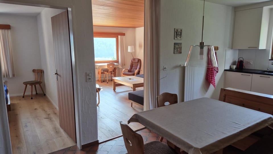 Kitchen or kitchenette, Living room, Dining area, Sea view