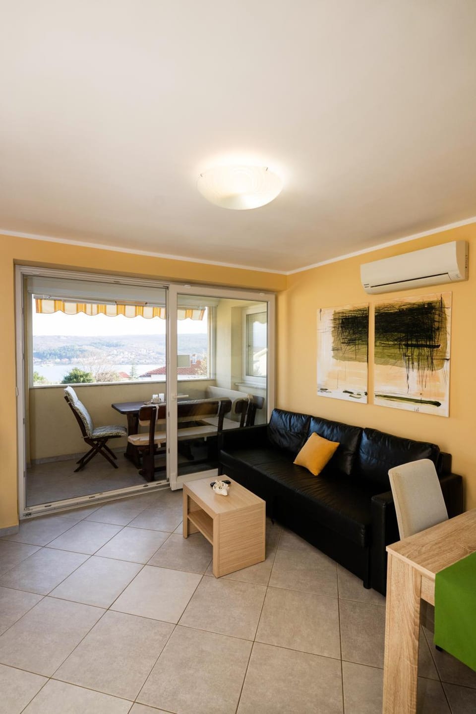 Living room, Seating area, Dining area, Sea view, air conditioner