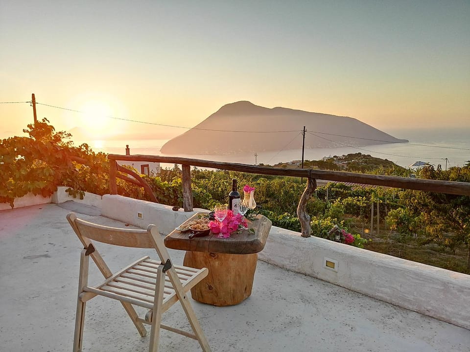 Patio, Sea view, Sunset