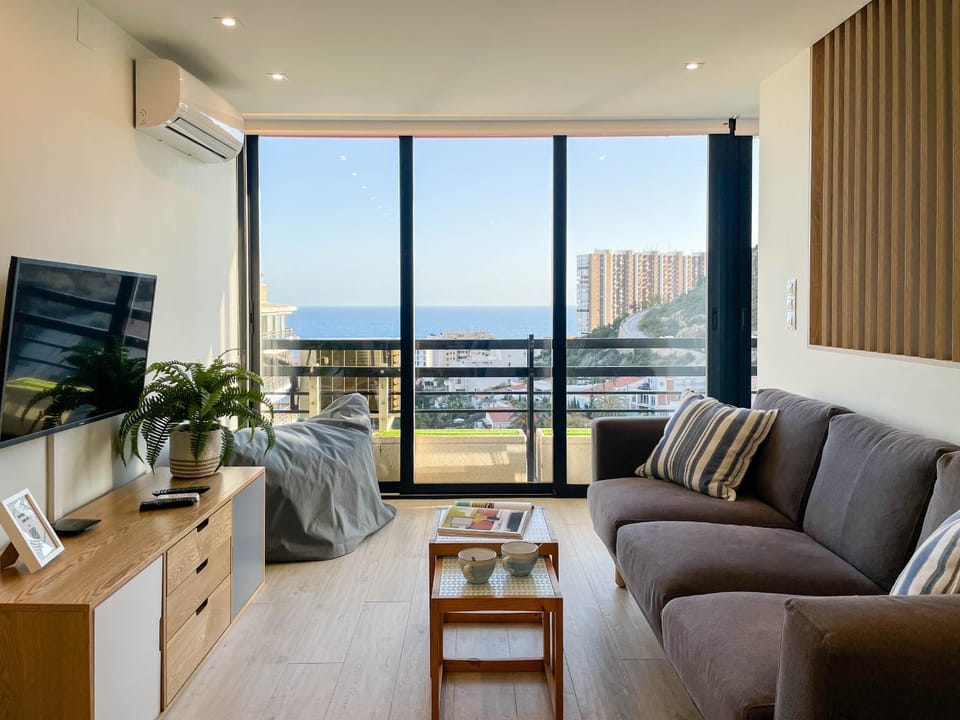 Living room, Seating area, Sea view, Street view