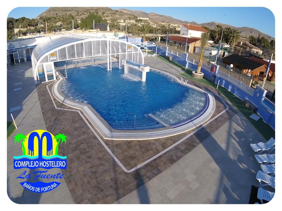 Bird's eye view, Hot Spring Bath, Hot Tub, Spa and wellness centre/facilities, Mountain view, Pool view, Swimming pool, Open Air Bath, Public Bath