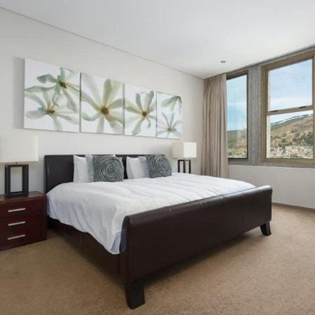 Bed, Mountain view