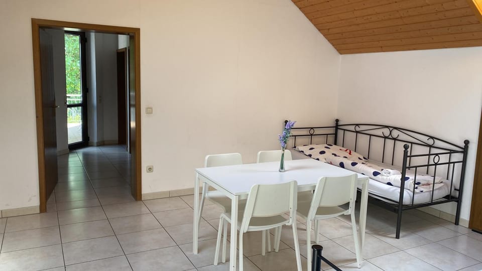 Photo of the whole room, Seating area, Dining area
